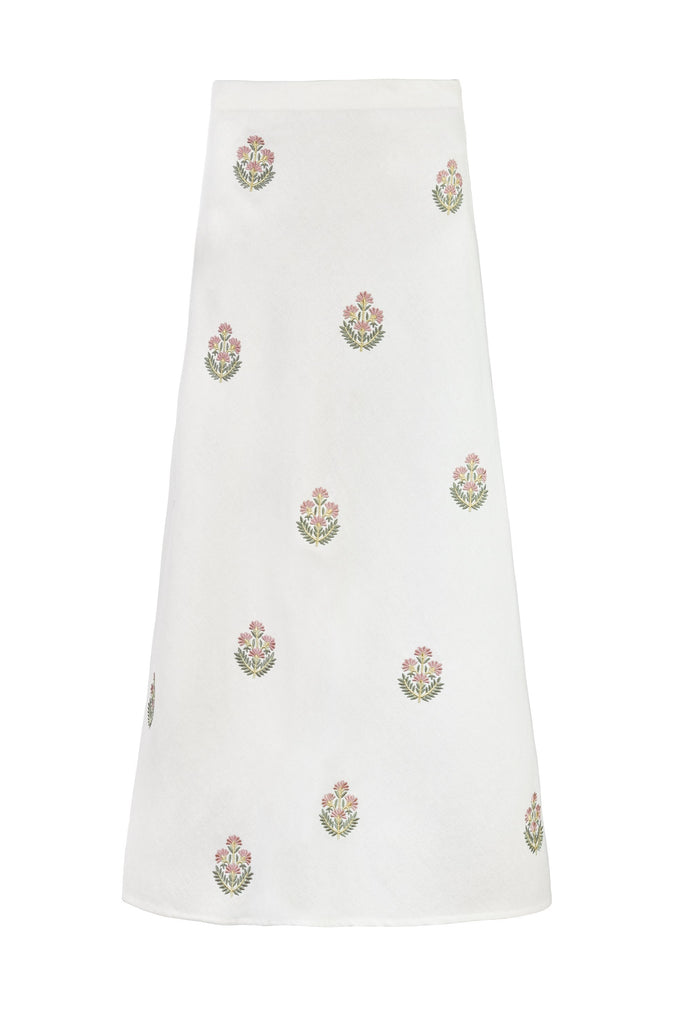 Mina Skirt - Ivory & Pink (SAMPLE) Rosewater House