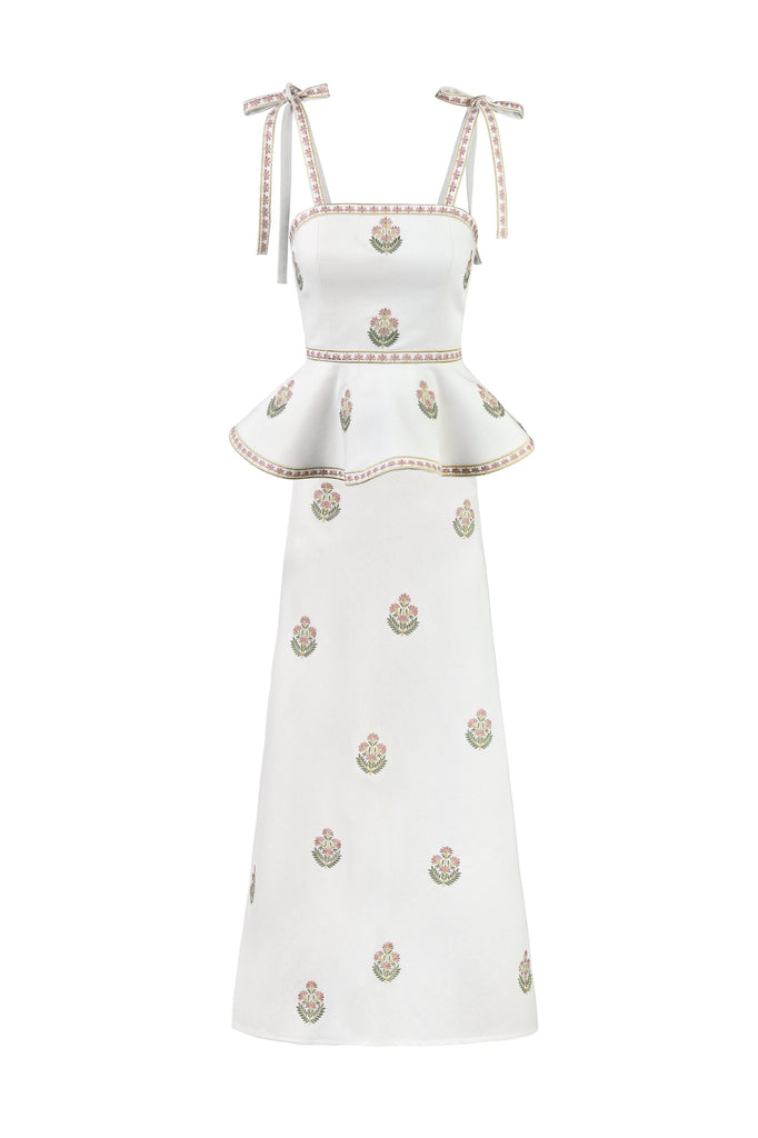 Mina Skirt - Ivory & Pink (SAMPLE) Rosewater House