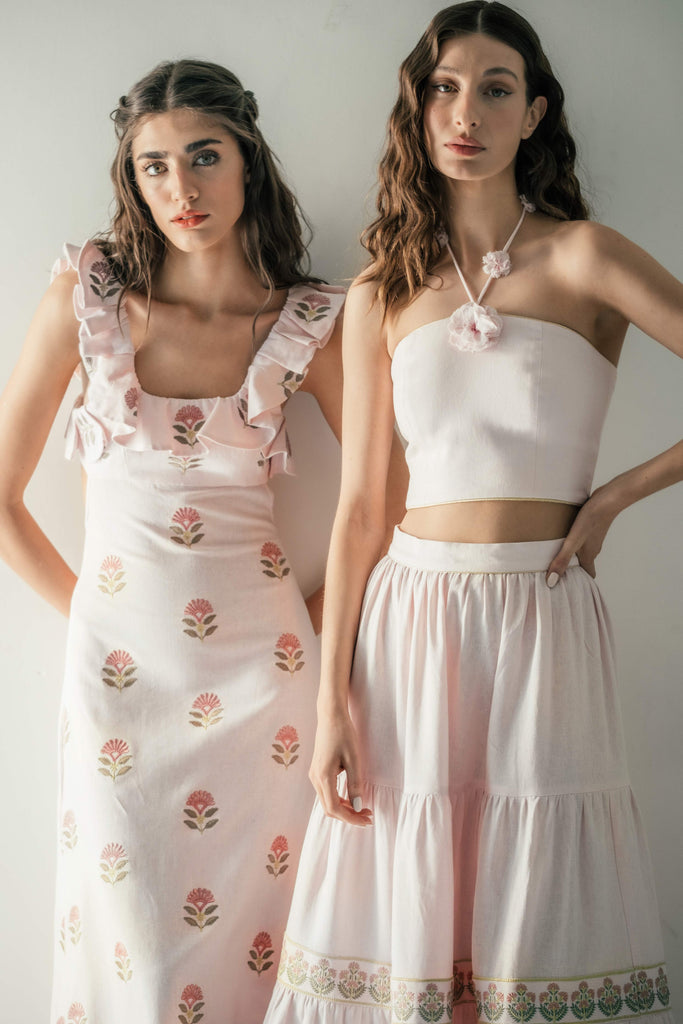 Hava Bustier - Pink Tops - Bustier & Embroidered Rosewater House