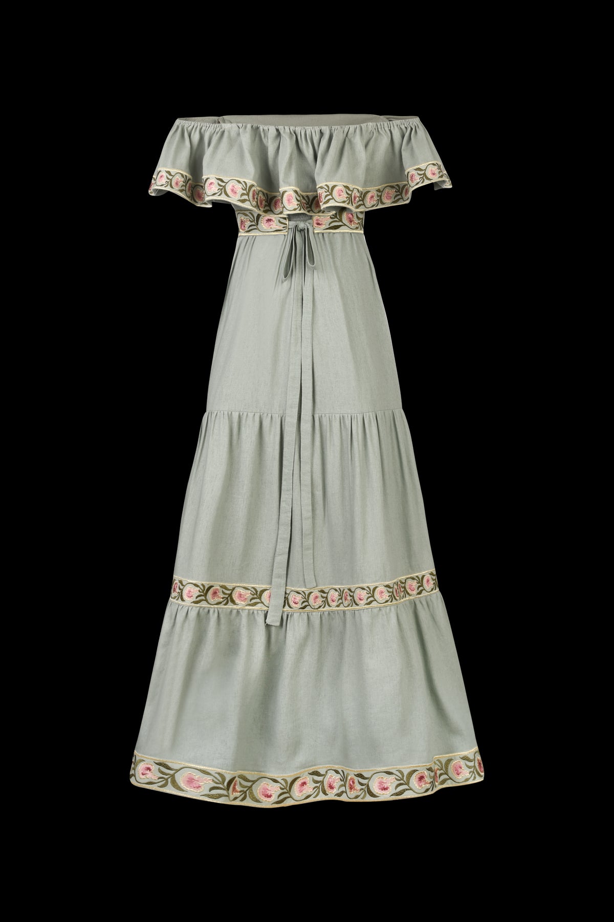 Carnation Ruffle Dress in Mint & Pink