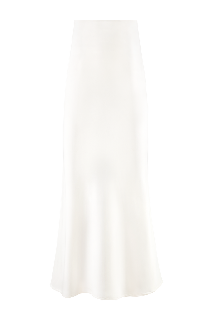 OTM Exclusive: Silk Avin Maxi Slip Skirt in Ivory