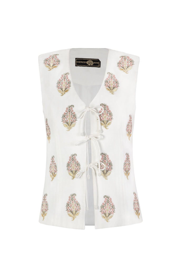 Sarv Vest - White & Pink Rosewater House
