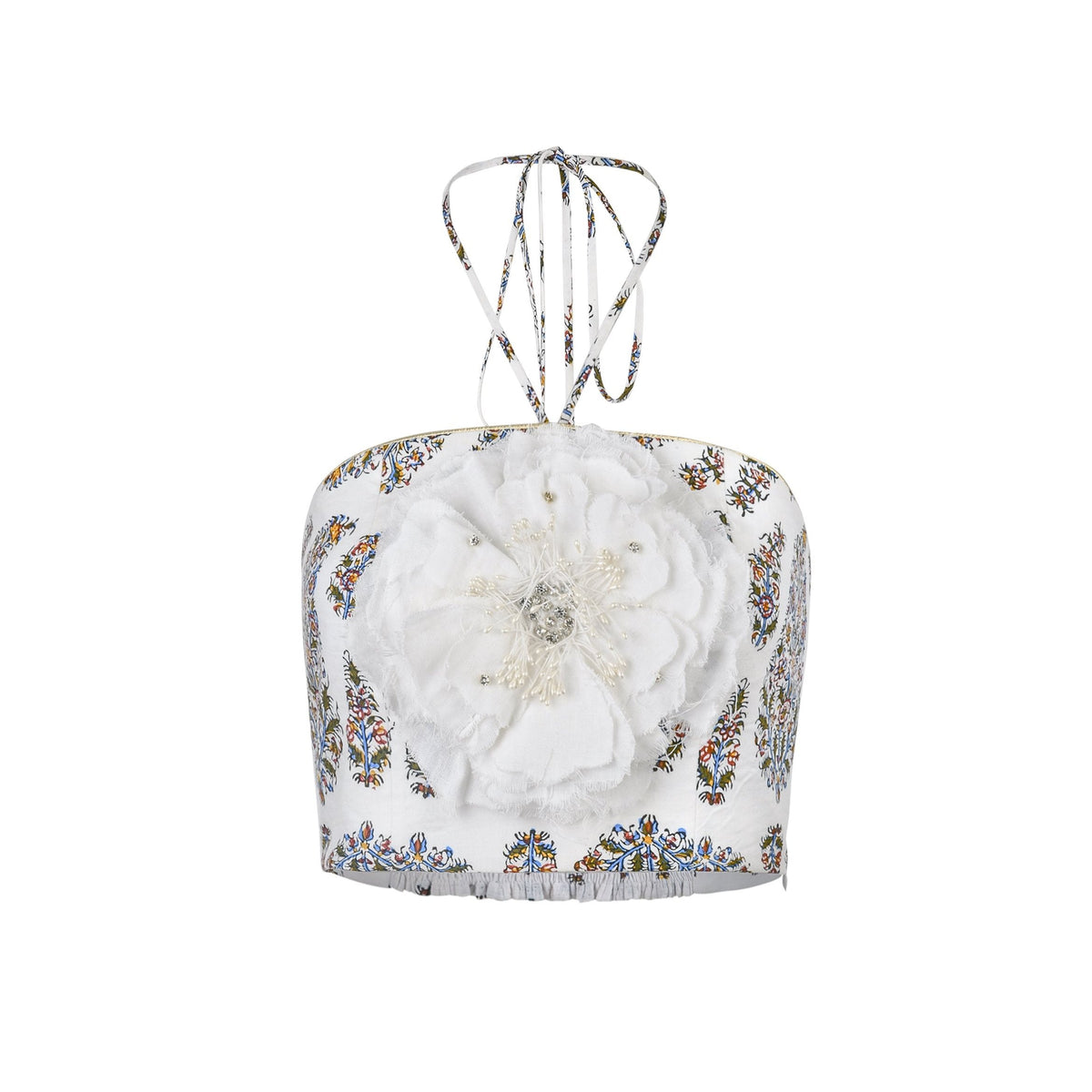 Gol Crop Top - Paisley Bottoms - Skirts Rosewater House