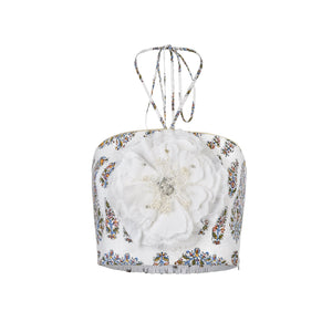 Gol Crop Top - Paisley Bottoms - Skirts Rosewater House