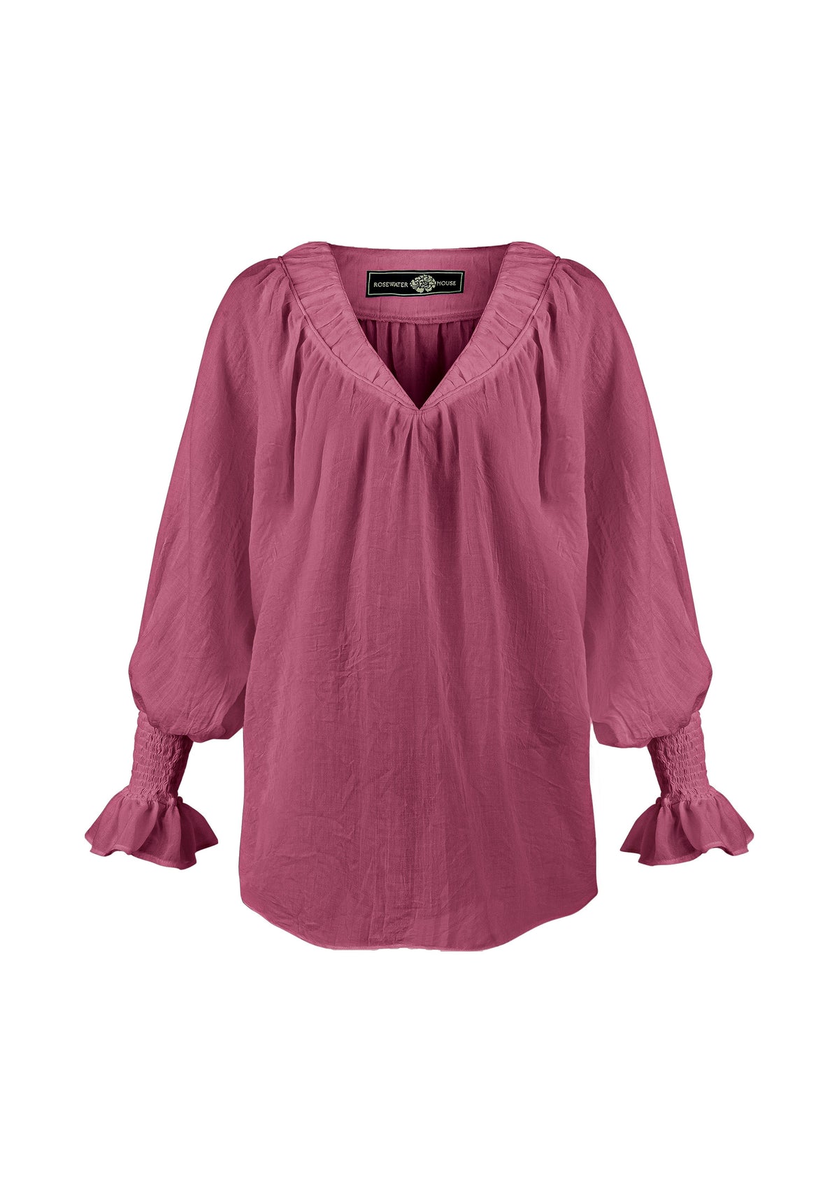 Gol Blouse - Plum Tops - Blouse Rosewater House