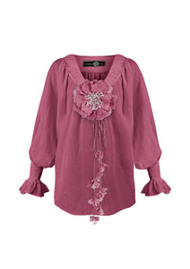 Gol Blouse - Plum Tops - Blouse Rosewater House