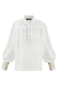 Cypress Blouse - White Rosewater House