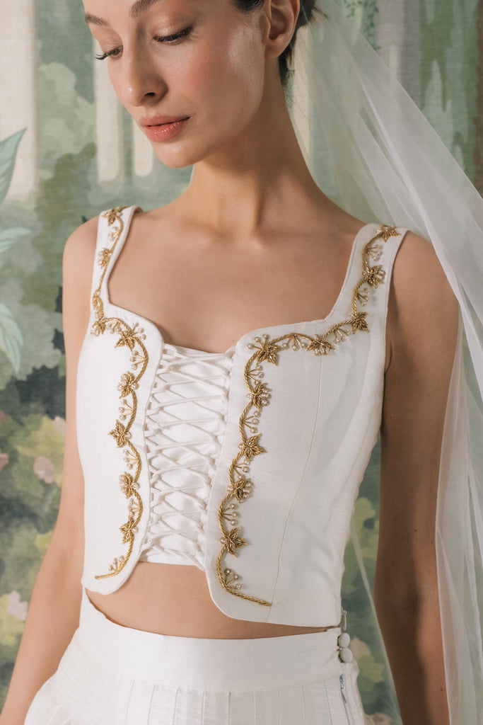 Ivy Sermeh Bustier in Off-White