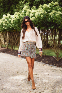 Shiva Mini Skirt - Blue Iris Rosewater House