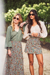 Shiva Mini Skirt - Blue Iris Rosewater House