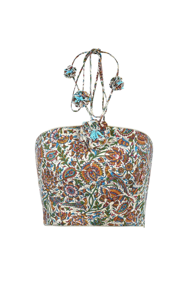 Hava Bustier - Blue Iris Tops - Bustier & Embroidered Rosewater House