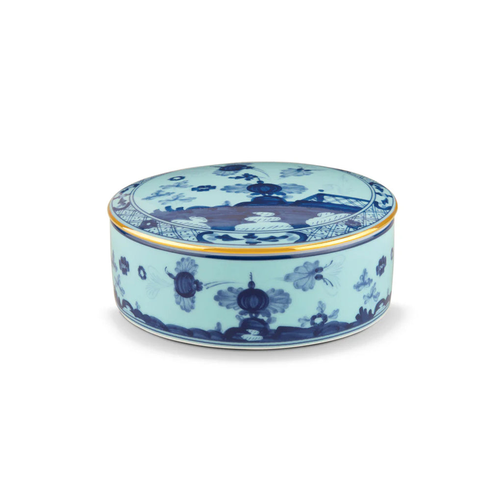 Round Box with Cover, 5.2" in Iris