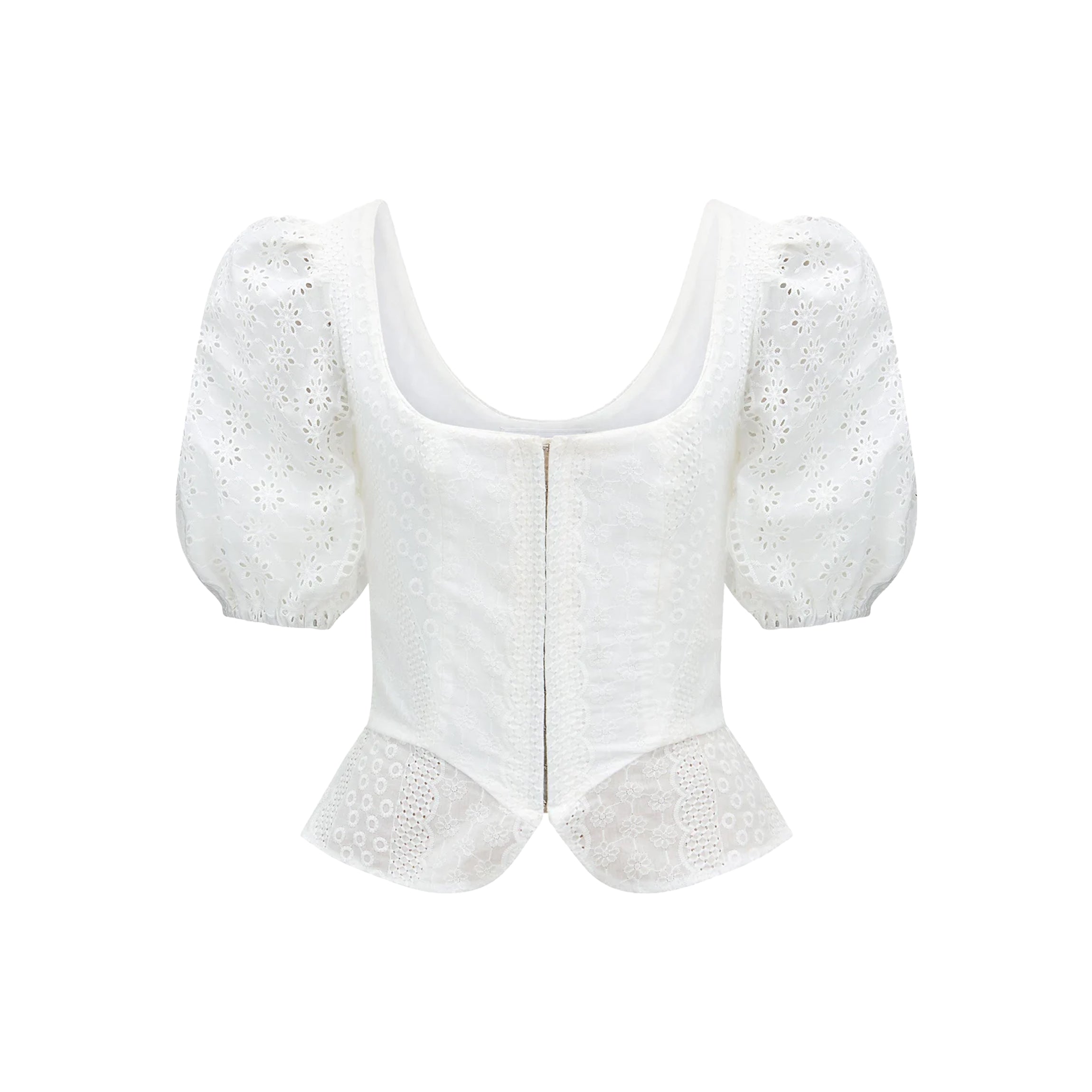 Roya Bodice in White Eyelet