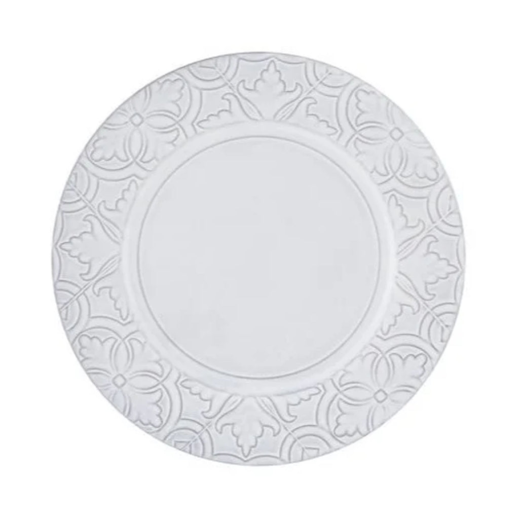 Rua Nova Dinner Plate in White Antique