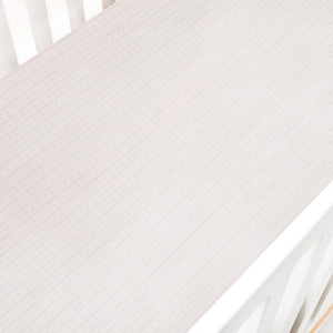 Petal Scallops Crib Sheet in Pink