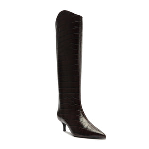 Maryana Lo Wide Boot in Dark Chocolate