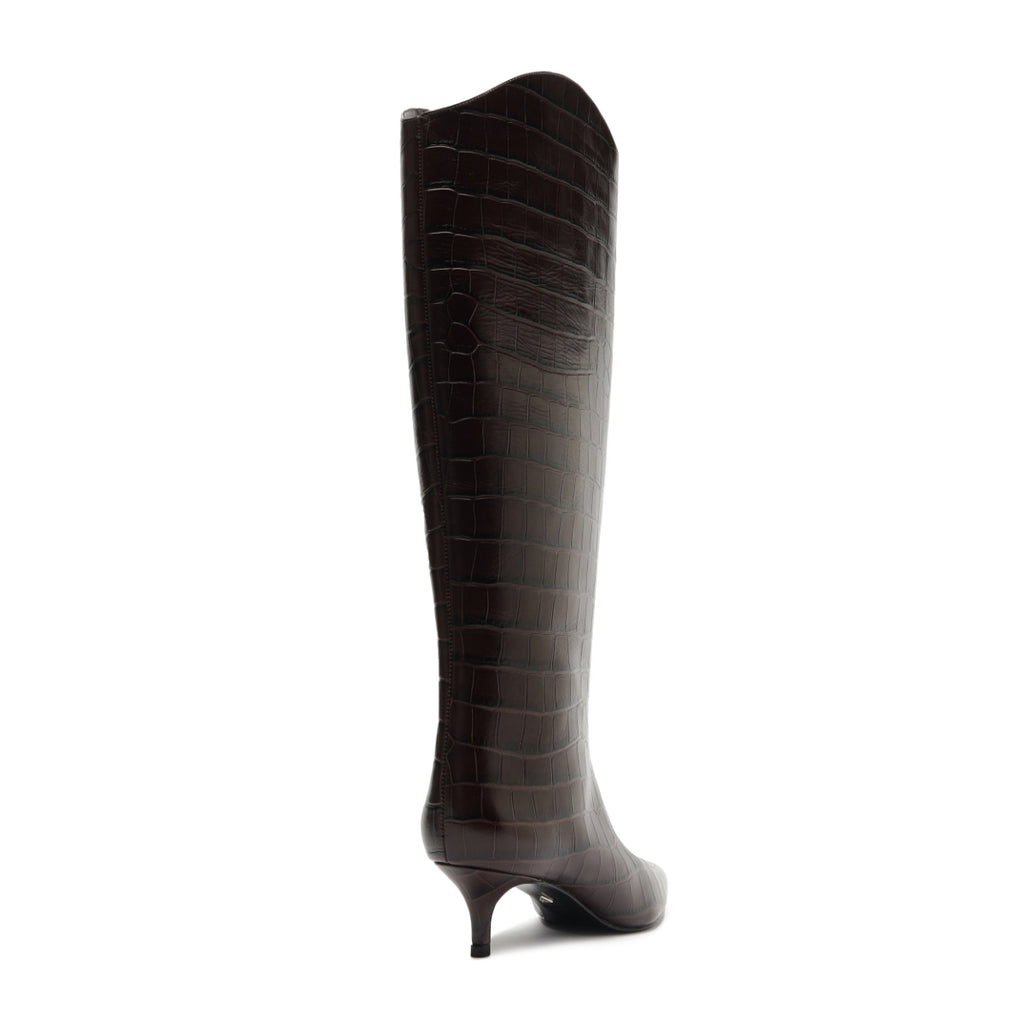 Maryana Lo Wide Boot in Dark Chocolate