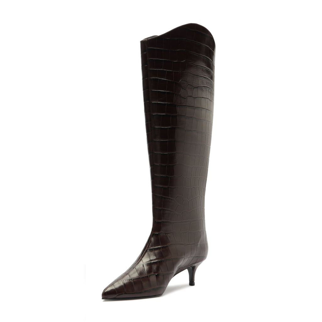 Maryana Lo Wide Boot in Dark Chocolate
