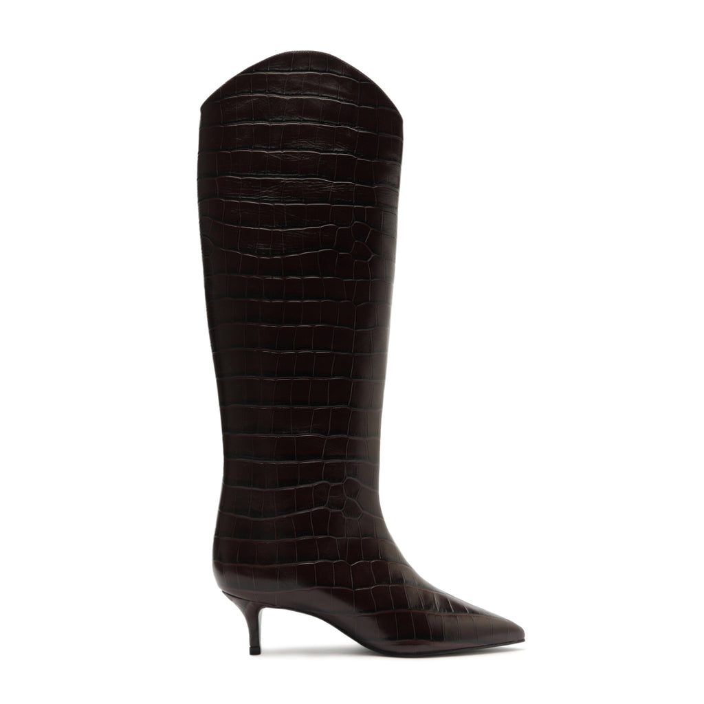 Maryana Lo Wide Boot in Dark Chocolate