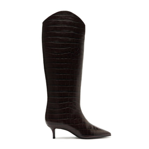 Maryana Lo Wide Boot in Dark Chocolate
