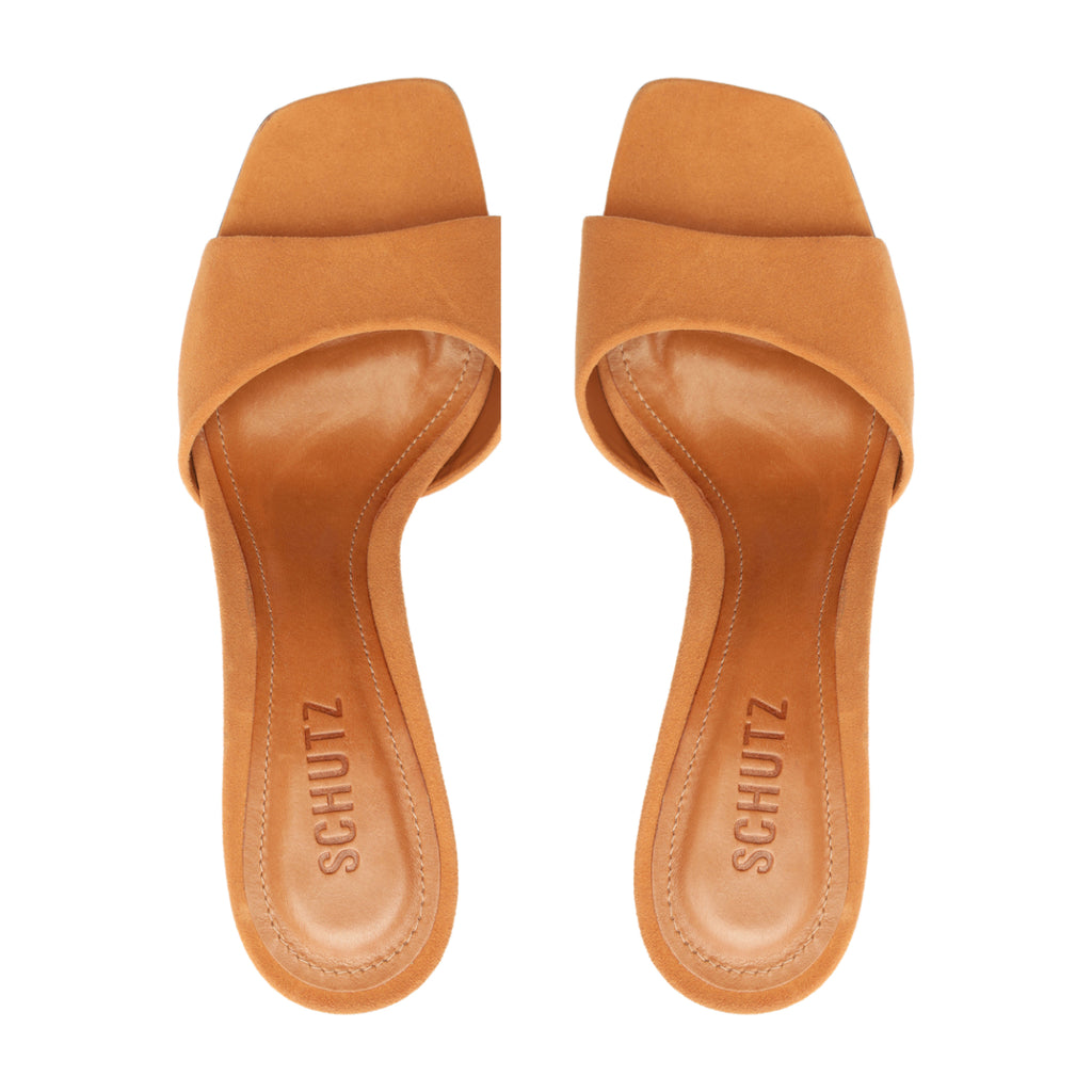 Posseni Suede Sandal in Cuoio Brown