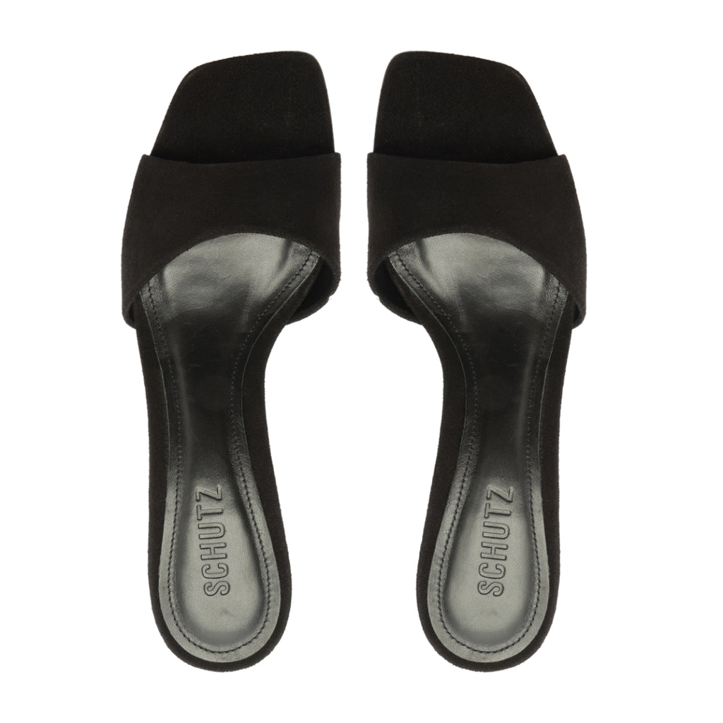 Posseni Suede Sandal in Black