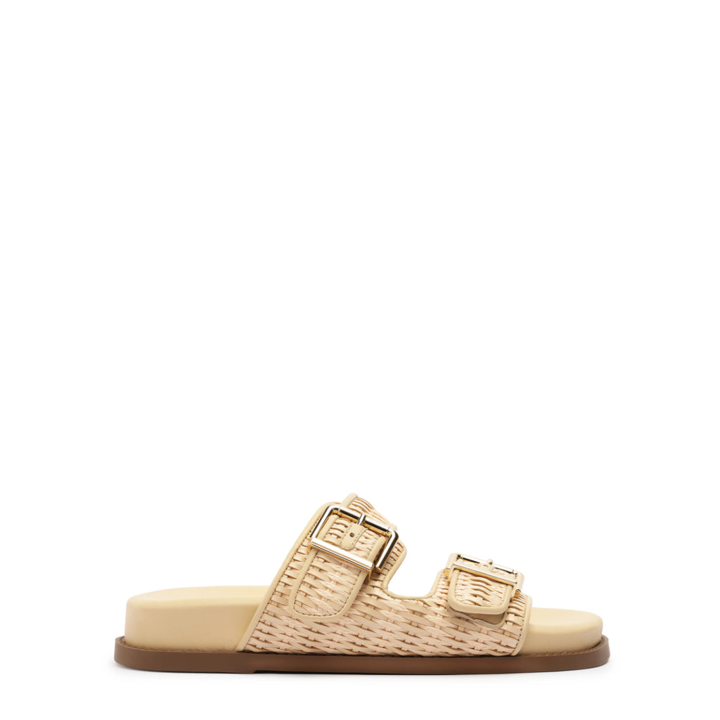 Naomi Synthetic Sandal in Beige