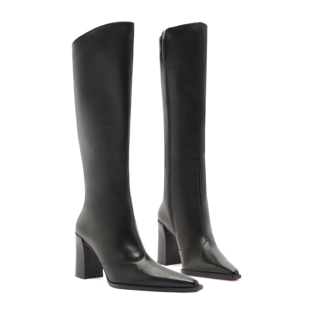 Raffaela Up Leather Boot in Black