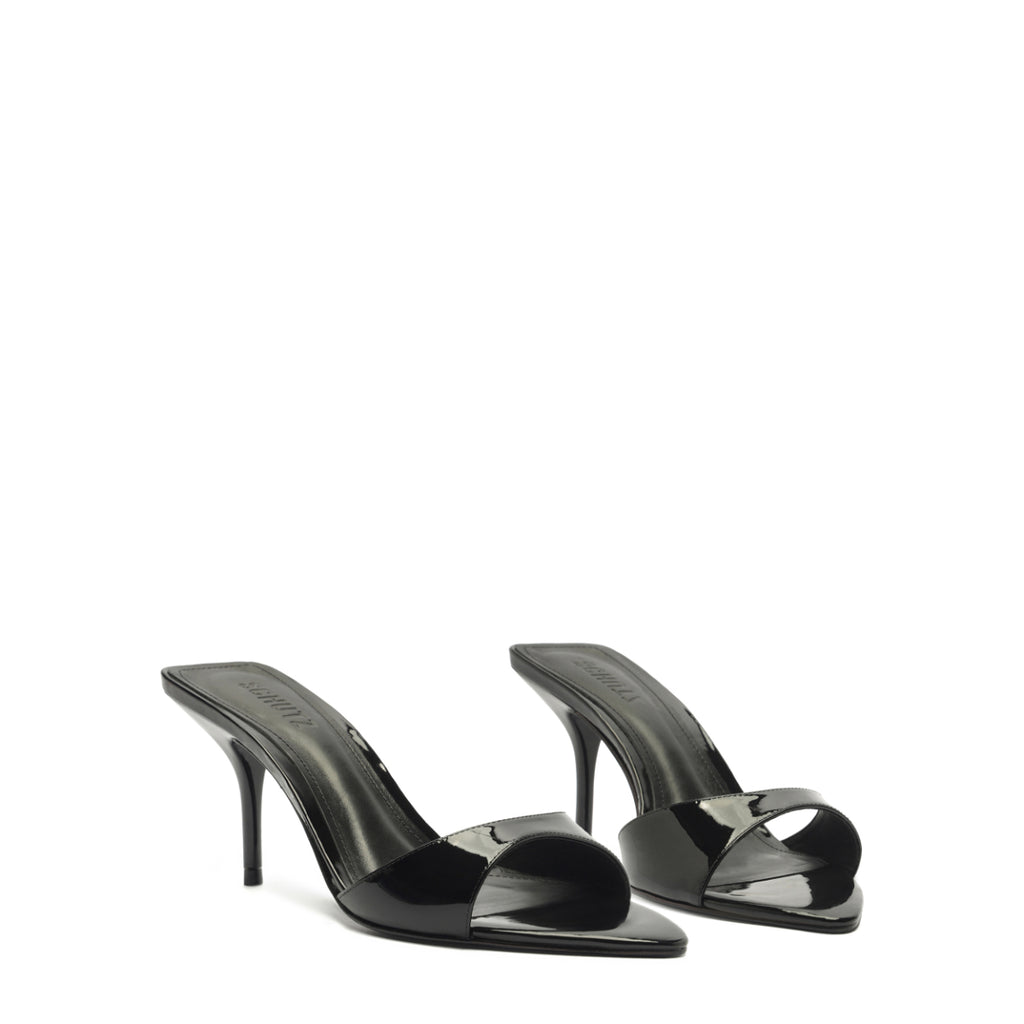 Elodie Patent Leather Sandal in Black