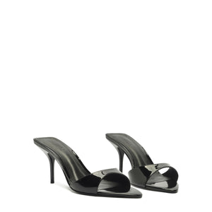 Elodie Patent Leather Sandal in Black