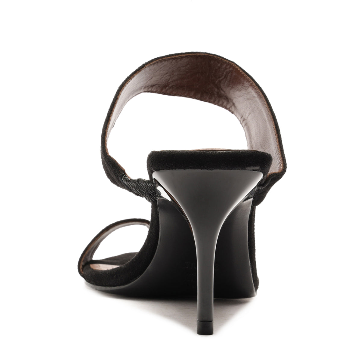 Melina Suede Sandal in Black