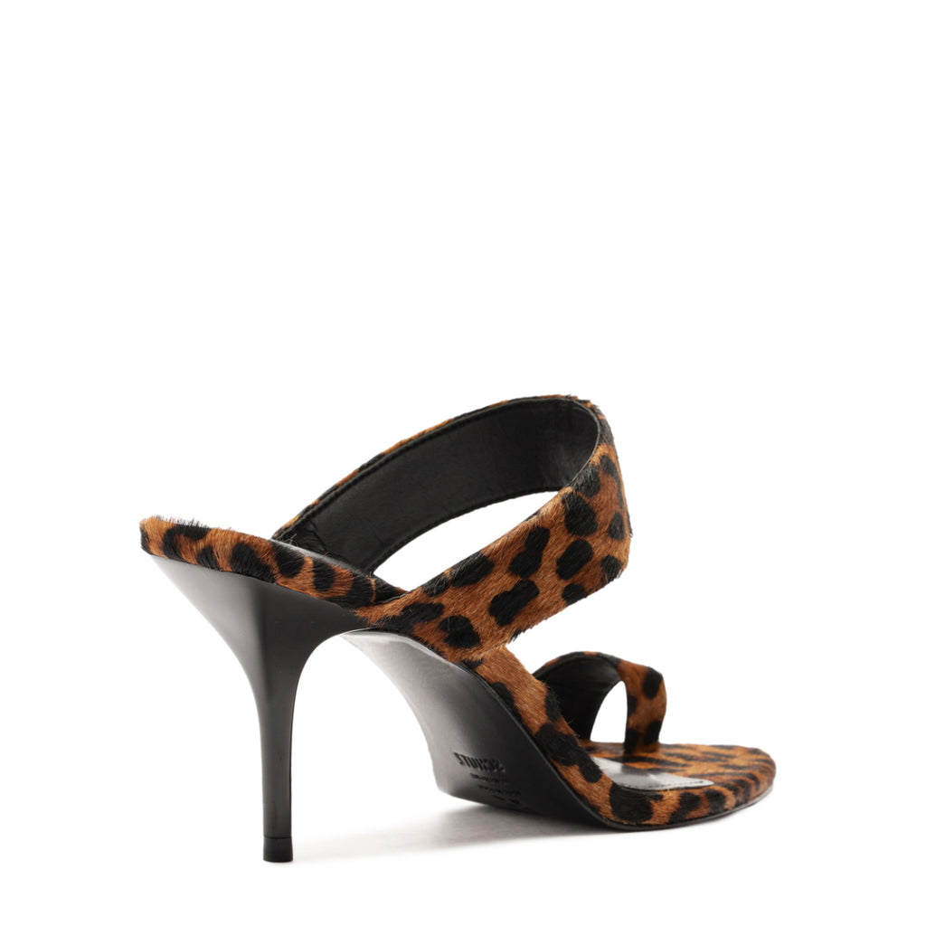 Melina Hair Calf Sandal in Leopard