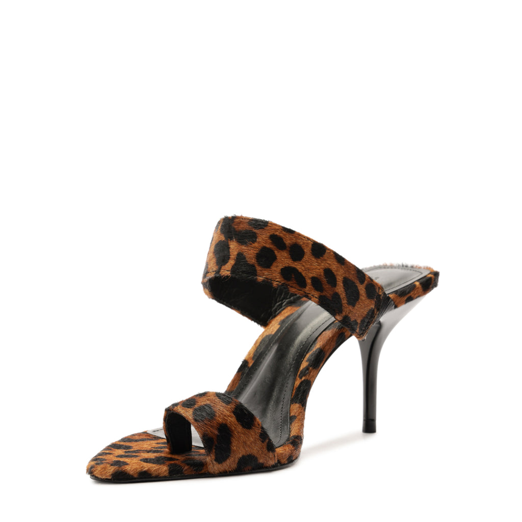 Melina Hair Calf Sandal in Leopard