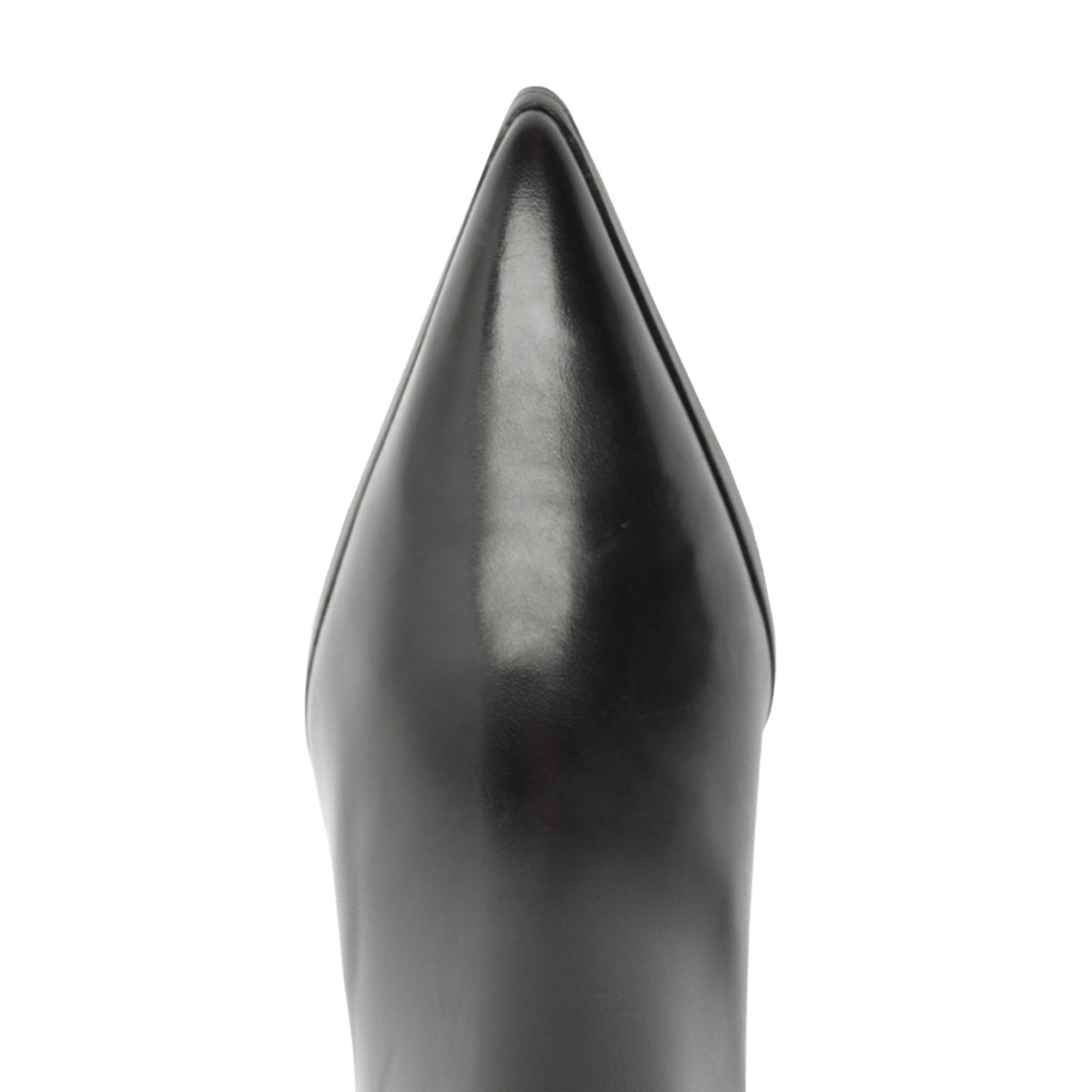 Mikki Block Leather Boot in Black