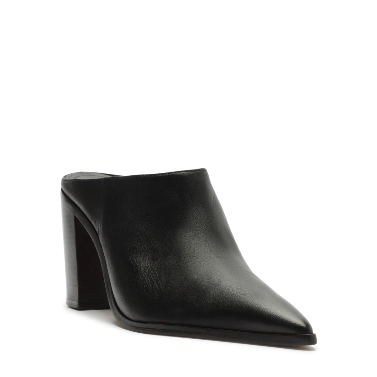 Mikki Mule Leather Pump in Black