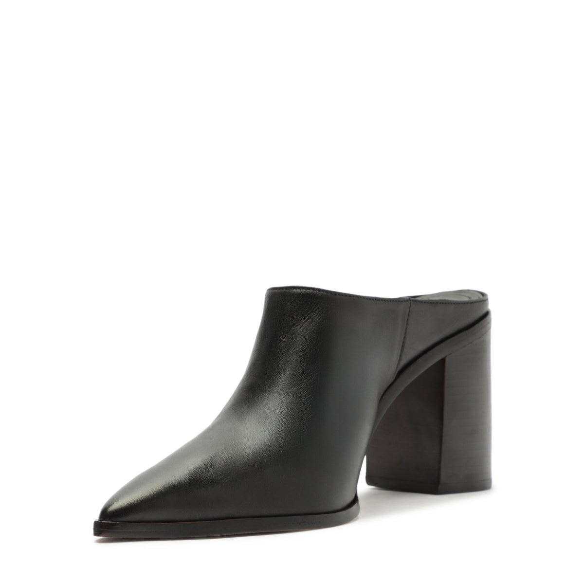 Mikki Mule Leather Pump in Black