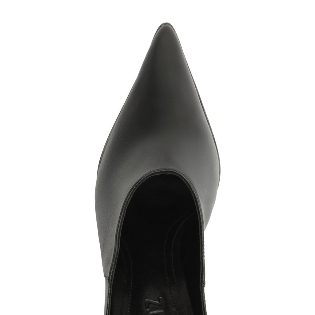 Mikki Mule Leather Pump in Black
