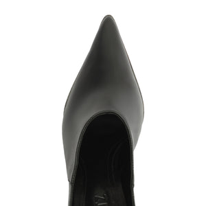 Mikki Mule Leather Pump in Black