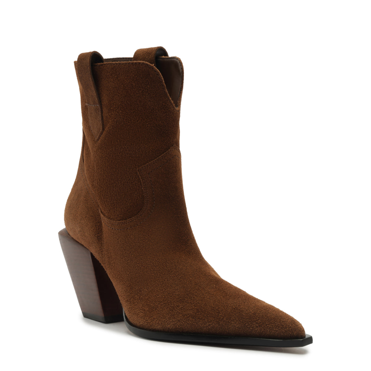 Memphis Suede Bootie in Pecan Brown