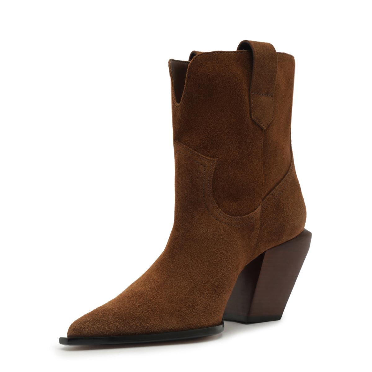 Memphis Suede Bootie in Pecan Brown