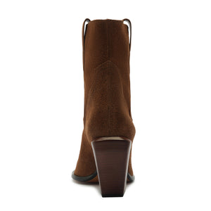 Memphis Suede Bootie in Pecan Brown