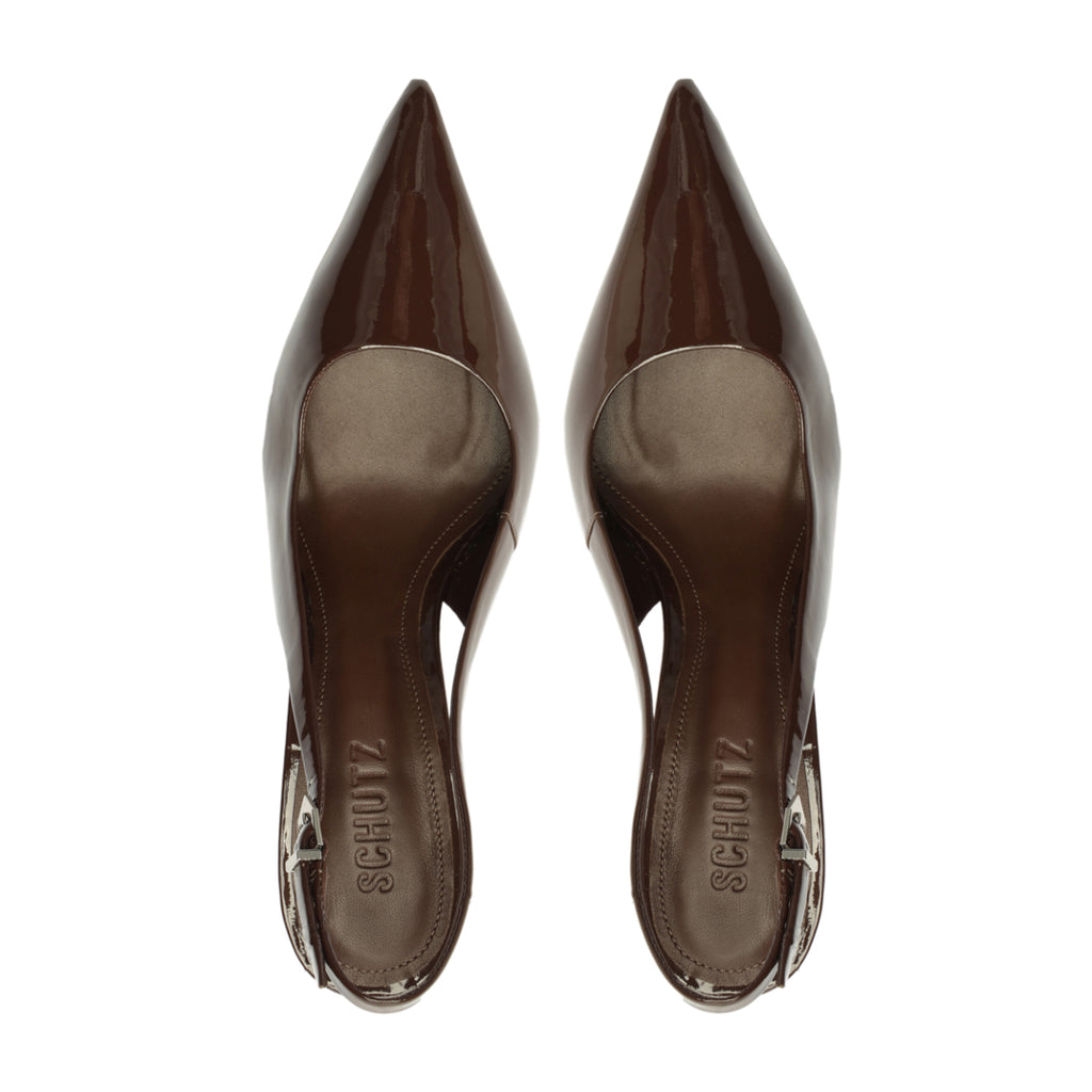 Paola Patent Pump in Root Brown