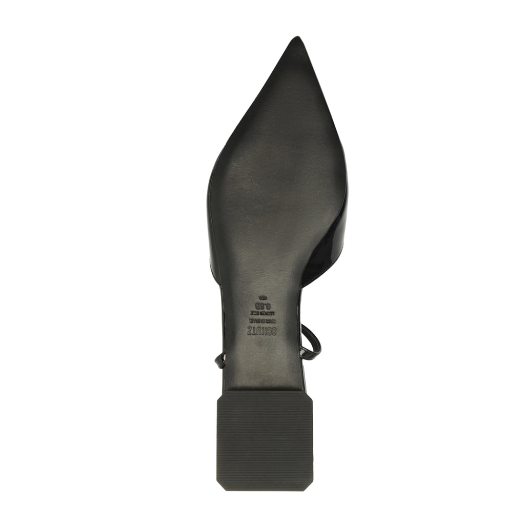 Allure T Patent Flat in Black