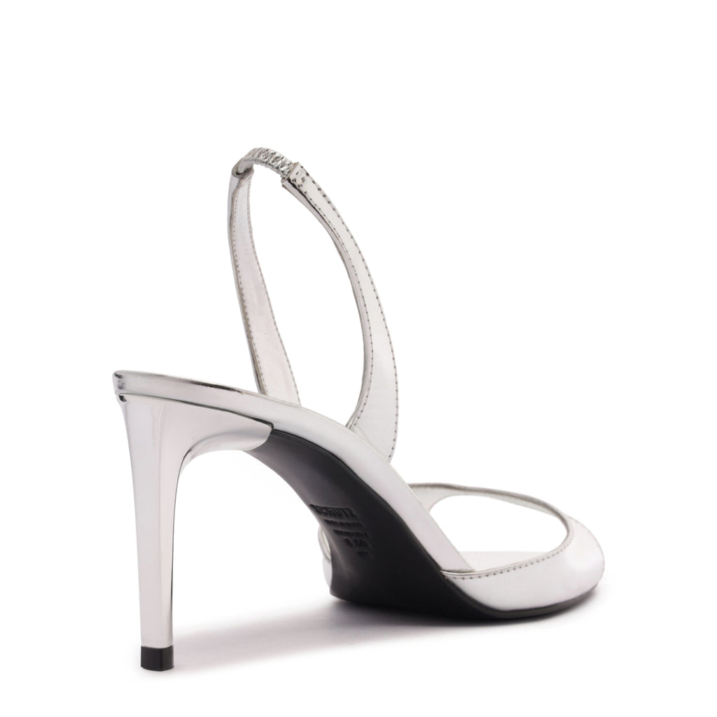 Scarlett Sling Mid Metallic Sandal in Prata