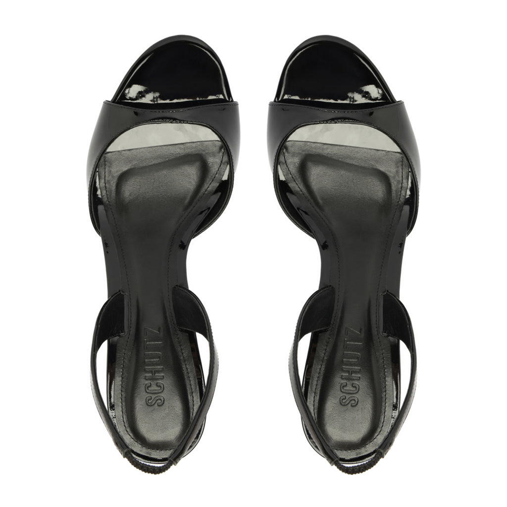 Scarlett Sling Mid Sandal in Black
