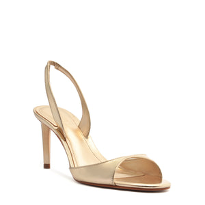 Scarlett Sling Mid Metallic Sandal in Platina