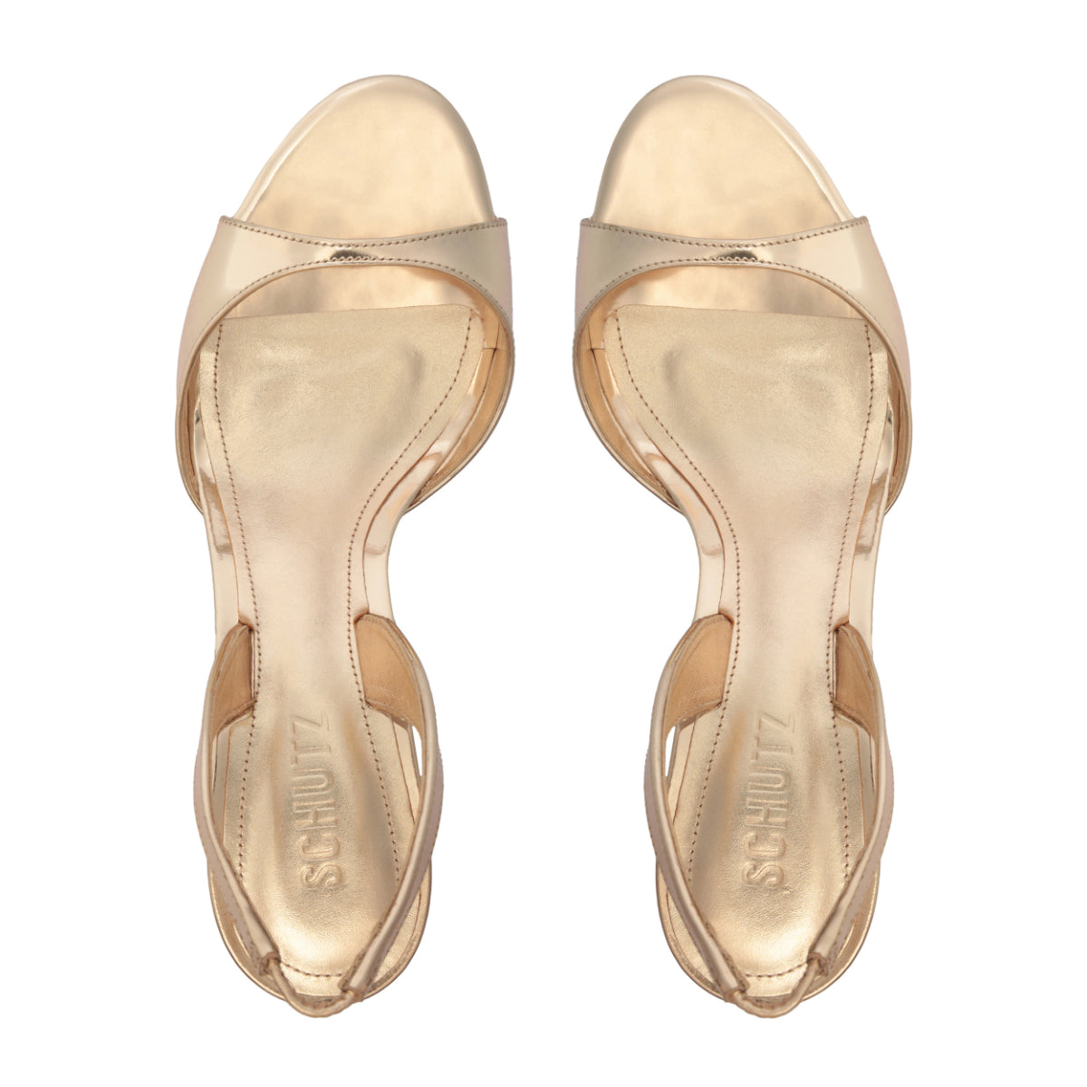 Scarlett Sling Mid Metallic Sandal in Platina