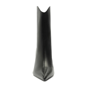 Maryann Curve Leather Bootie in Black