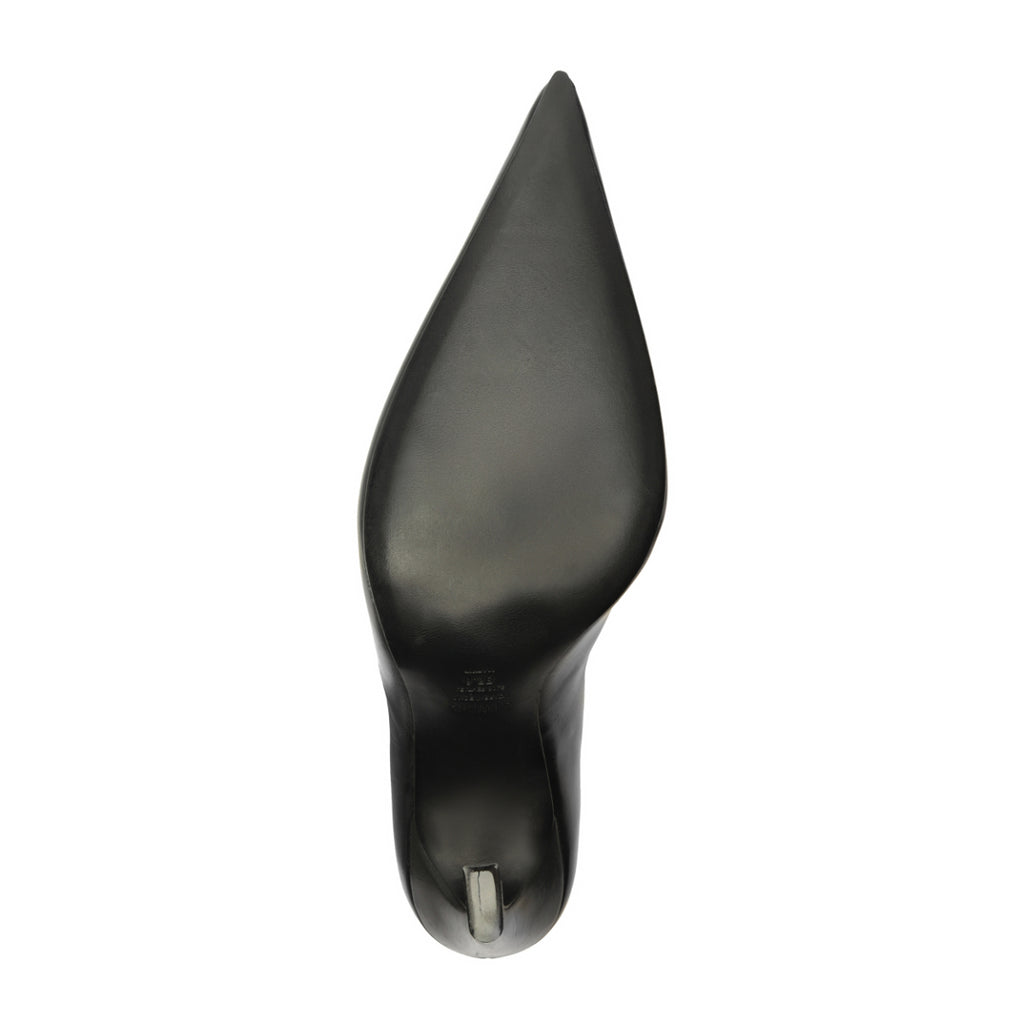 Maryann Curve Leather Bootie in Black