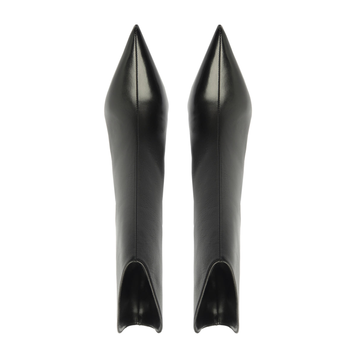 Maryann Curve Leather Bootie in Black